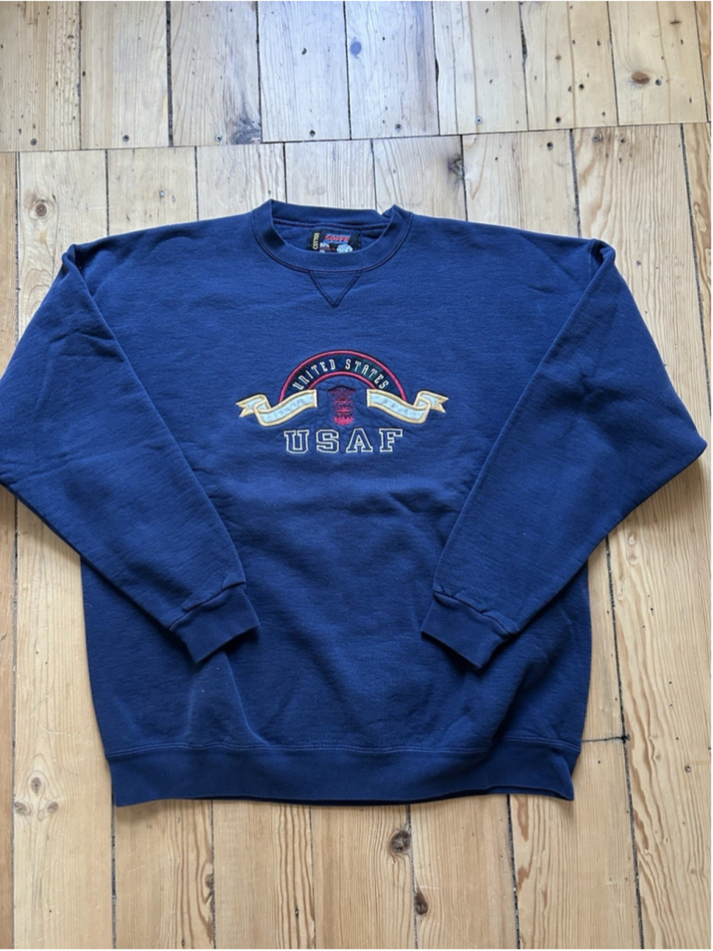 Vintage Air Force USAF Mens XL Navy soffe Sport Crewneck 90s